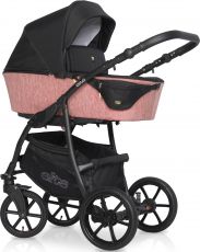 Детская коляска 2 в 1 Expander Elite 02 Rose (черная ткань – малиновая ткань)